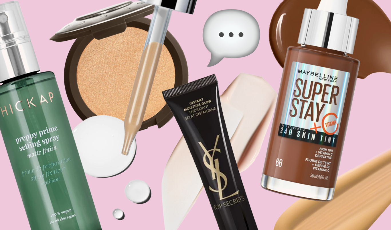 Bildecollage med ulike basemakeup