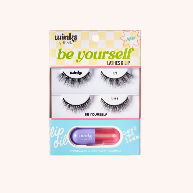 Winks Be Yourself ILY + Bliss Lashes & Lip Kit Winks Be Yourself ILY + Bliss Lashes & Lip Kit