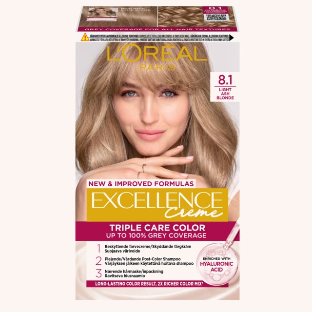 Excellence Crème 8-1 Light Ash Blonde Excellence Crème 8-1 Light Ash Blonde