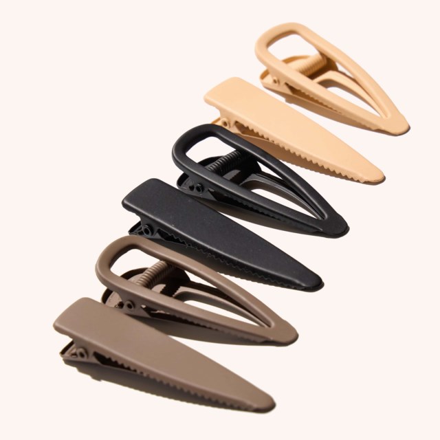 No-Slip Hair Clips 6 Pack Coffee