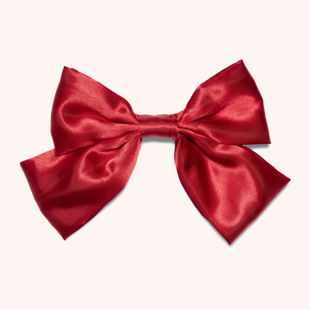Hair Clip with Bow Red Satin Hair Clip with Bow Red Satin