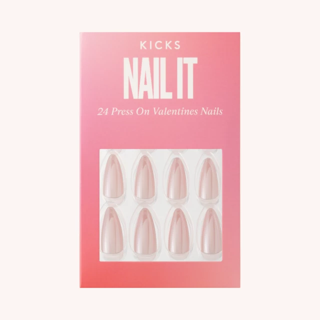 Press On Nails Valentines Pink Glaze Press On Nails Valentines Pink Glaze