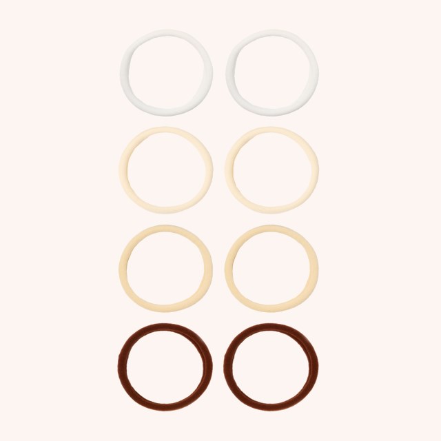 Soft Rolled Ties 8-pack Beige
