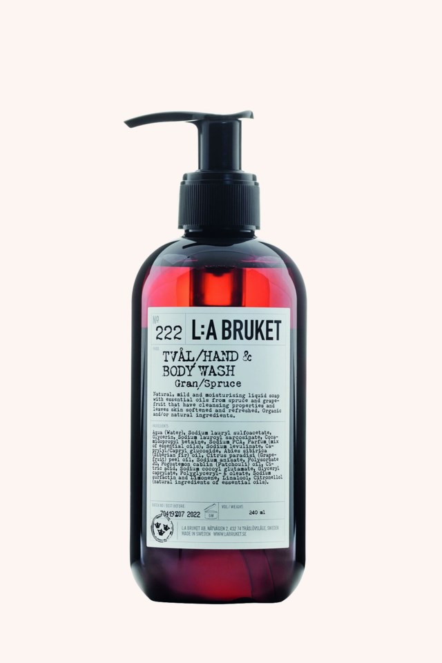 222 Hand & Body Wash Spruce 240 ml 222 Hand & Body Wash Spruce 240 ml