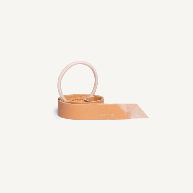 Leather Band Short One Layer Camel
