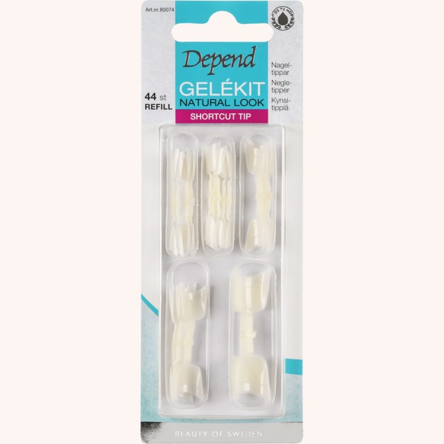 Nail Tips Gel Kit Refill Natural Duo Square Nail Tips Gel Kit Refill Natural Duo Square