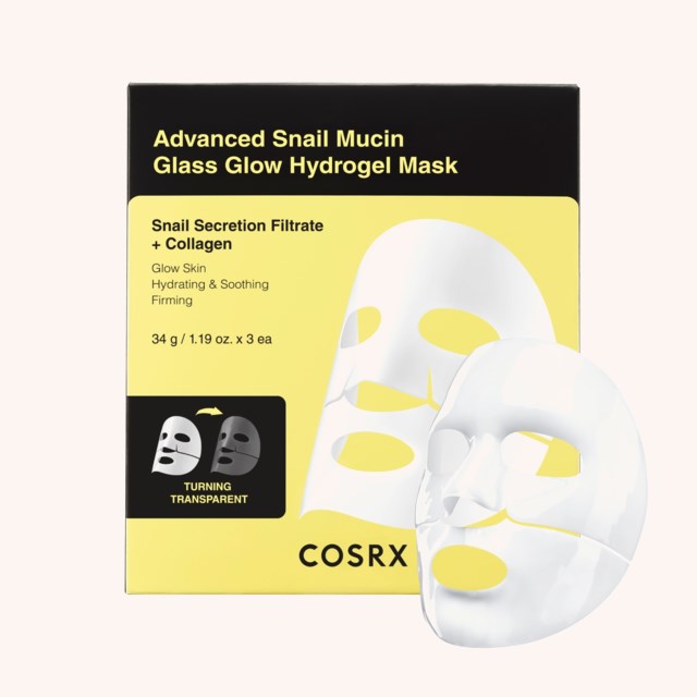 Advanced Snail Mucin Glass Glow Hydrogel Mask 3 x 34 ml Advanced Snail Mucin Glass Glow Hydrogel Mask 3 x 34 ml